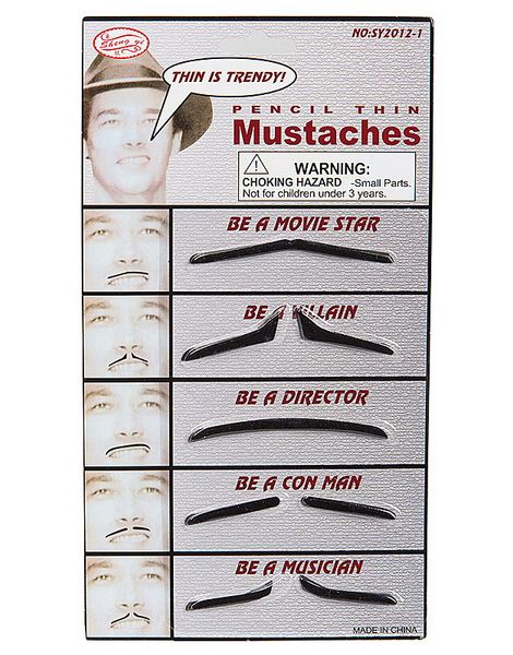 Smala Lösmustascher – Set med 5 st