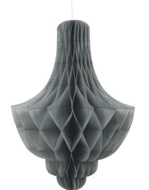 1 st Silverfärgad Lampkroneformad Honeycomb 35 cm