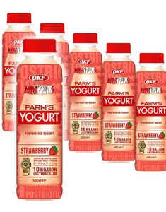 20 st OKF Farm's Yoghurt Jordgubb - Dryckesyoghurt Med Jordgubbssmak - Helt Fall 20x350 ml (Korea)