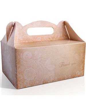 Thank You - 10 stk Beige Gåvoaskar 19x14x9 cm
