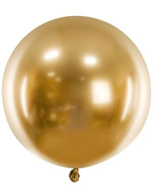 1 stk 60 cm - Rund Glossy Gullfarget Ballong