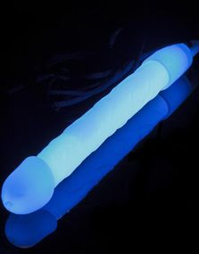 Blå Dick Glow Stick med Snöre 15 cm
