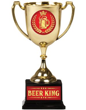 Øl Kongen - Gullfarget Pokal 19 cm