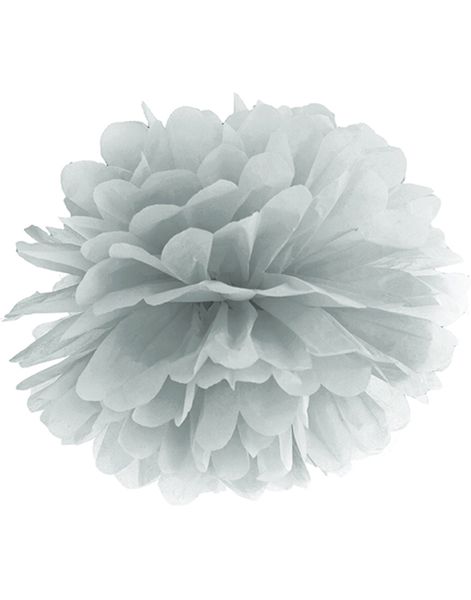 Silverfärgad Pom Pom 35 cm