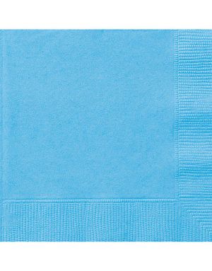 20 st Ljusblå Servetter 33x33 cm