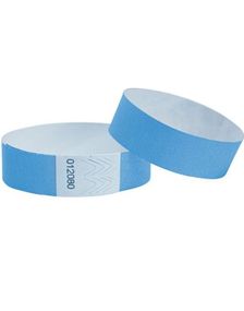 100 stk Nummererte Tyvek Festivalarmbånd / Entrearmbånd - Blå