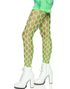 Neon Grønn 80-talls Tights m/ Store Ruter