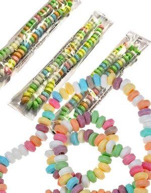 2 kg Candy Necklace - STOR Påse med ca 100 stk Karamell-Halsband