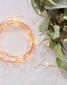 Extra Tunn Koppar-ljusslinga med 60 LED ljus - 3 Meter - Botaniskt Bröllop