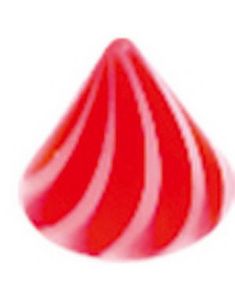Candy Spike Red - 5 mm Akrylkula till 1,6 mm stång