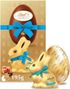 Lindt Gold Bunny Egg - Stort Melkesjokoladeegg og Sjokoladekanin med Salt Karamell 195 gram