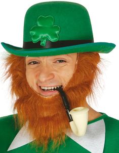 St. Patricks Day Bowlerhatt med Band och Treklöver