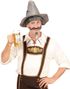 Grå Oktoberfest Peruk med Mustasch och Hak Skägg