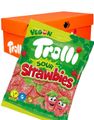 18 st Trolli Sour Strawbies - Sure Jordgubbar - Hel Låda
