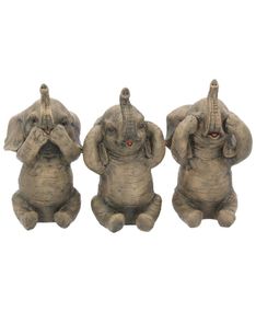 Hear No Evil, See No Evil - 3 stk Elefantfigurer 16 cm
