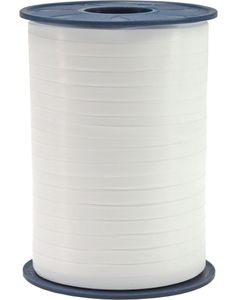 500 meter Vitt Ballongsnöre / Presentband - 5 mm Brett