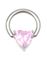 BCR Piercing med Hjärtformad Rosa Sten