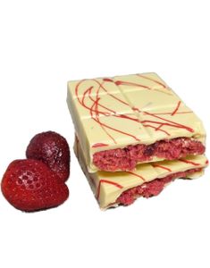 Sweet Gate Handgjord Vit Dubai Choklad med Jordgubbar 210 Gram