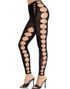 Sømløse ugjennomsiktige tights med cut-outs – svart
