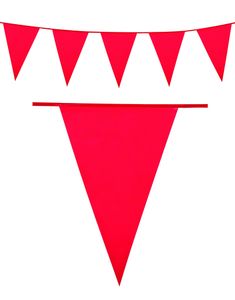 Röd Banner med Stora Vimpel Flaggor 10 meter