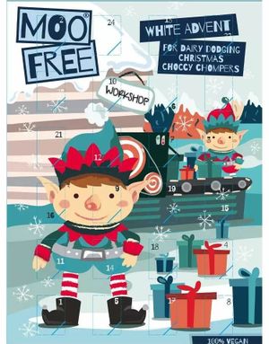 Moo Free Vegansk Hvit Sjokoladekalender