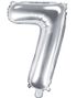 Sølvfärgade Sifferballonger 0-9 - 35 cm
