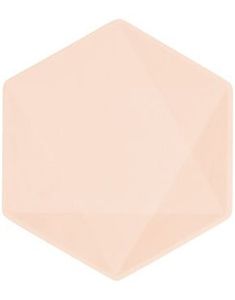 6 st Vert Decor Aprikosfärgade Hexagonala Papperstallrikar 15,5 cm - Miljövänliga