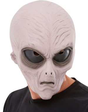 Heltäckande Alien Latexmask med Stora ögon