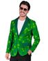 Grønn Saint Patrick's Dressjakke med Trekløver Motiver til Herre