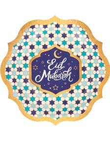 8 stk Eid Mubarak Tallerkener - 23 cm