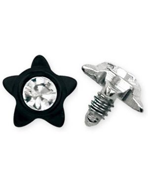 Star With Stone - Svart Dermal Anchor Kula