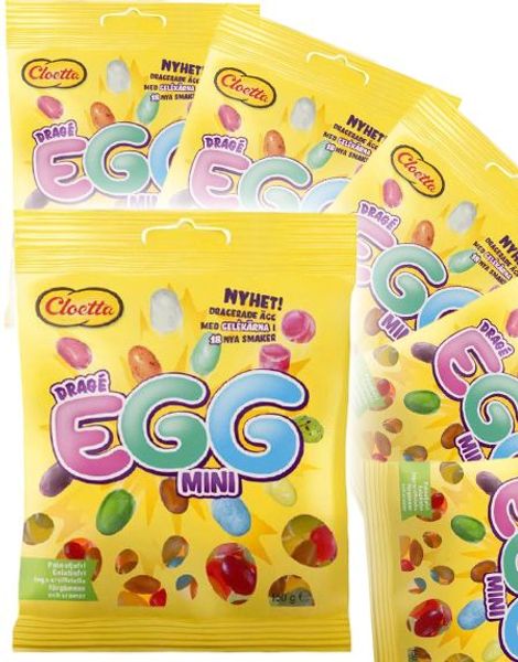 36 st Cloetta Mini Dragéägg - Gelébönor med 18 Smaker - Hela Lådan 5,4 kg
