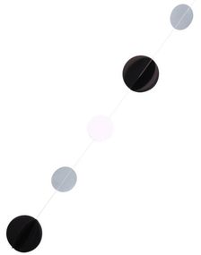 Ballongsvans med Svarta, Silverfärgade och Vita Cirklar 165 cm