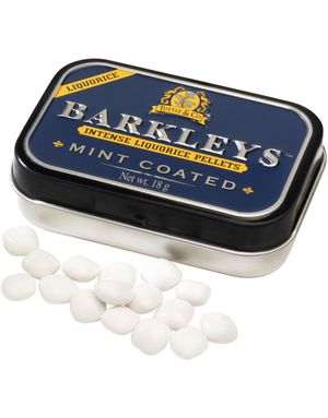 Barkleys Liquorice Pellets Mint Coated - Intense Små Lakritsdrops med Mintöverdrag - 18 g