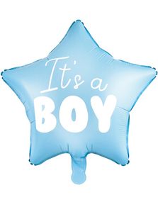 Its a Boy - Blå Stjärnformad Folieballong 48 cm