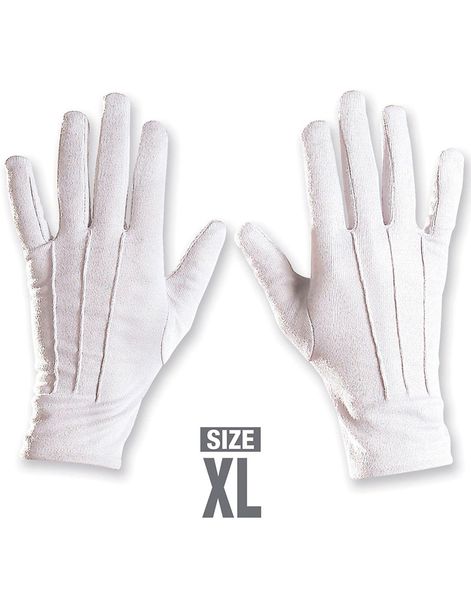 Heltäckande Vita Handskar XL
