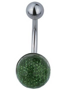 Shadow Stone Navelpiercing - Grön