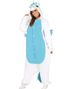Vit och Blå Enhörning Kigurumi Unisex Dräkt