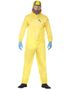 Lisensiert Breaking Bad Hazmat Suit Herrekostyme med Latexmaske - Strl XXL