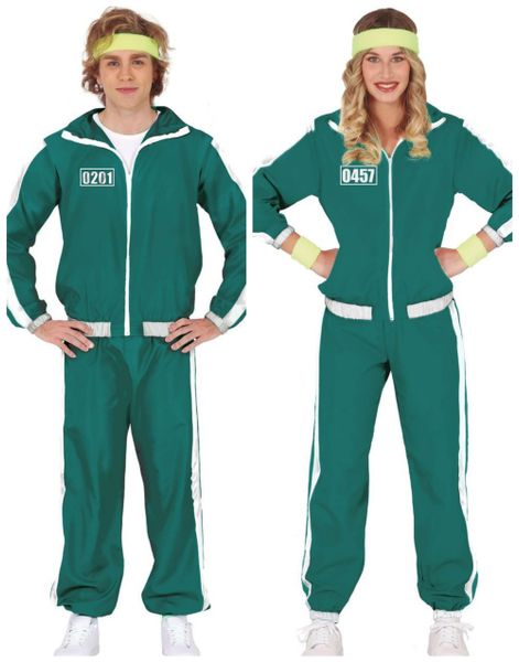 Pardräkt - Squid Game-inspirerad Tracksuit Dräkt