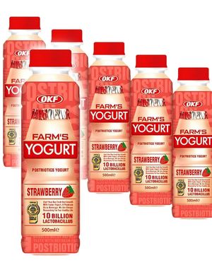 20 st OKF Farm's Yoghurt Jordgubb - Dryckesyoghurt Med Jordgubbssmak - Helt Fall 20x350 ml (Korea)