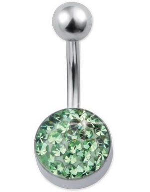 Glitzy Navelpiercing - Grön