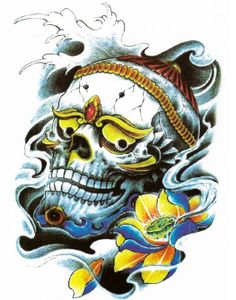 Skull Ocean (Fake Tattoo)