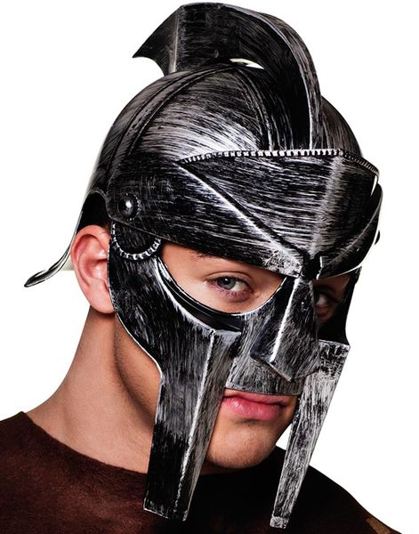 Svart och Grå Gladiatorhjälm